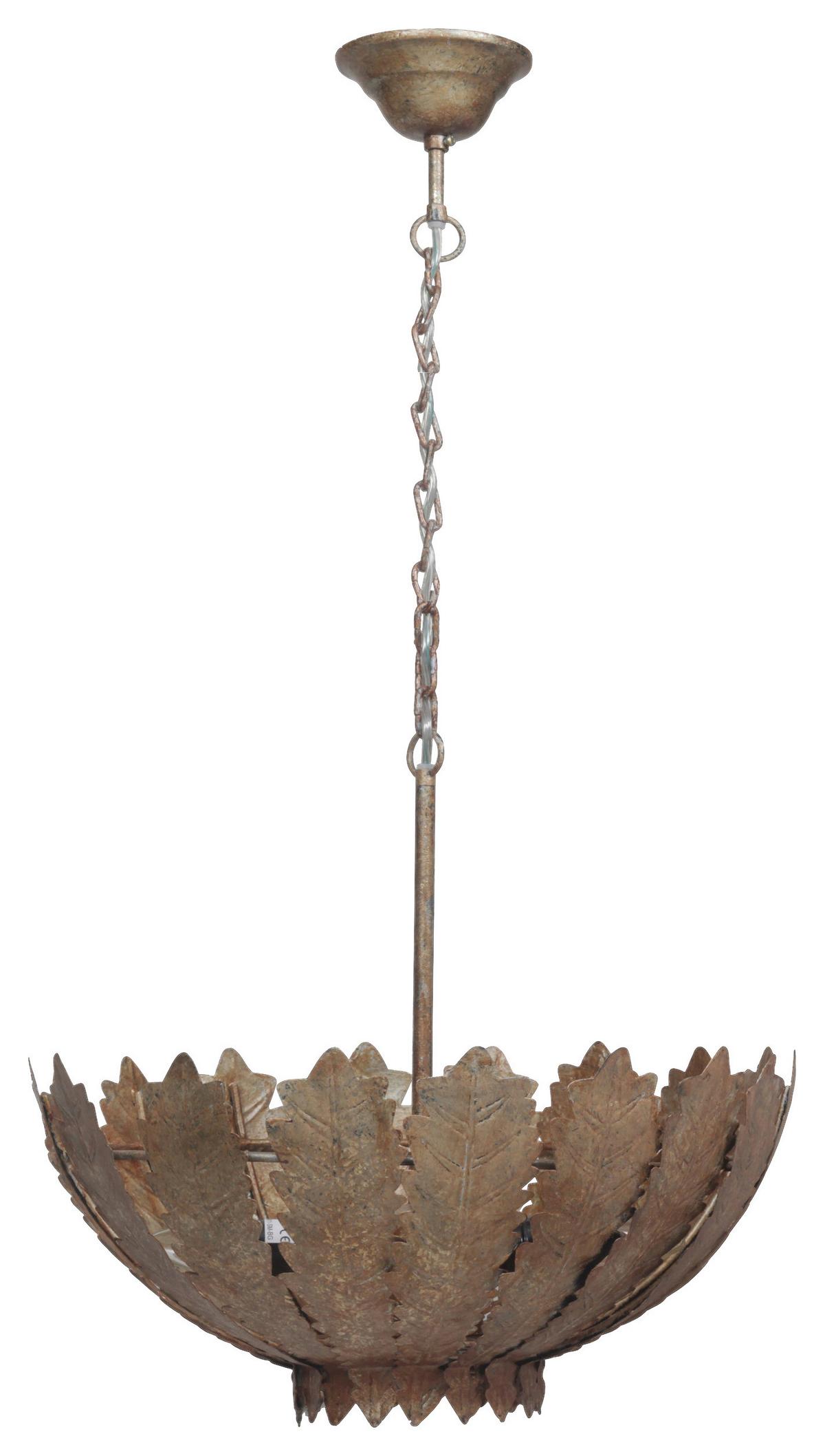 Hängeleuchte Autumn Leaves Large Gold - Goldfarben, Trend, Metall (77/77/31cm) - Kayoom