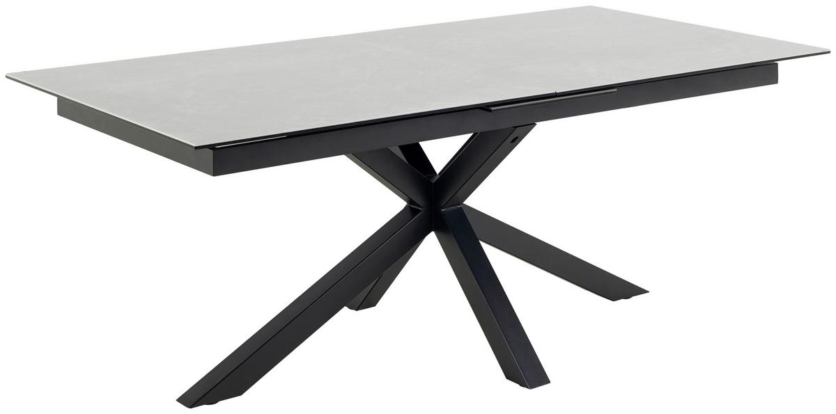 Esstisch ausziehbar Heaven 200-240x100x76cm Schwarz/Weiß - Schwarz/Weiß, Trend, Keramik/Metall (200-240/100/76cm) - MID.YOU