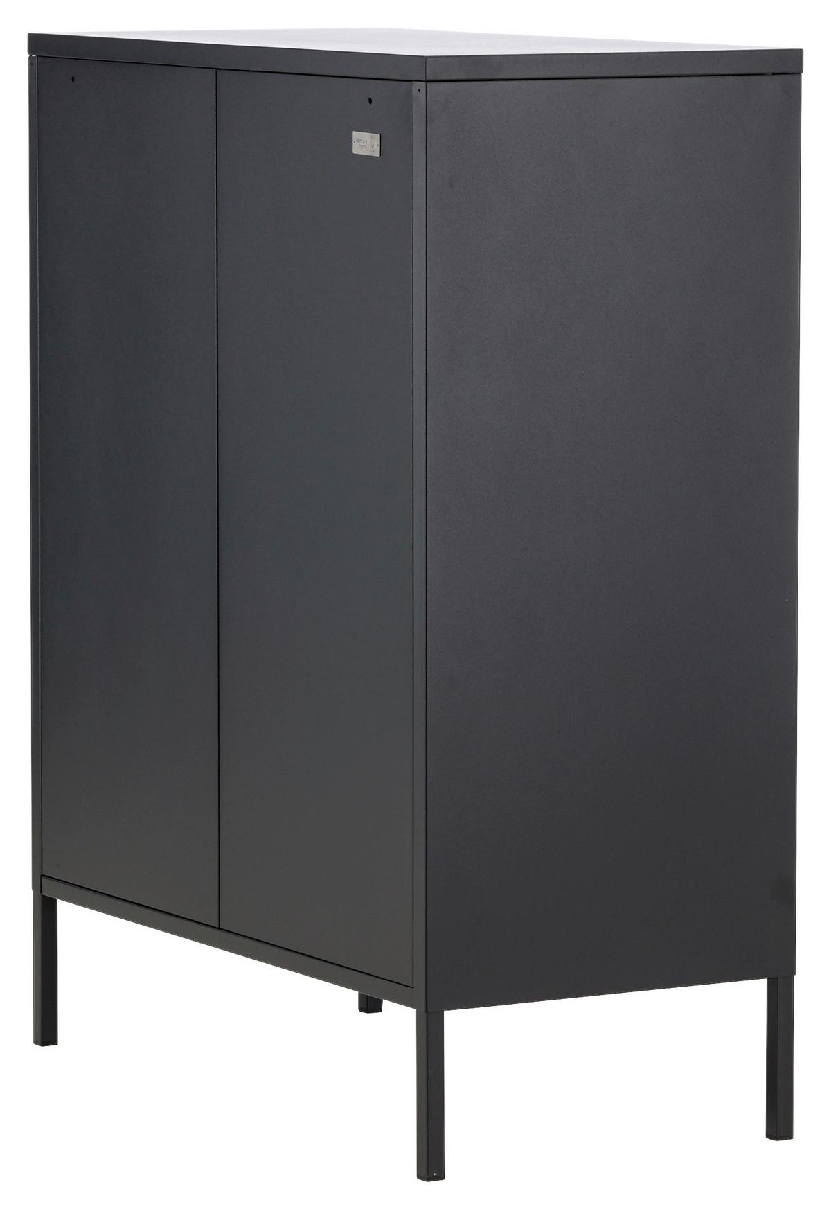 Sideboard Misha - Schwarz, Design, Metall (80/101.5/40cm) - Livetastic