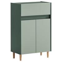 Badezimmer Unterschrank Lovis U 570 Bxh 56,9x90 Cm - Dunkelgrün/Eschefarben, MODERN, Holzwerkstoff (56,9/90,3/33cm) - MID.YOU