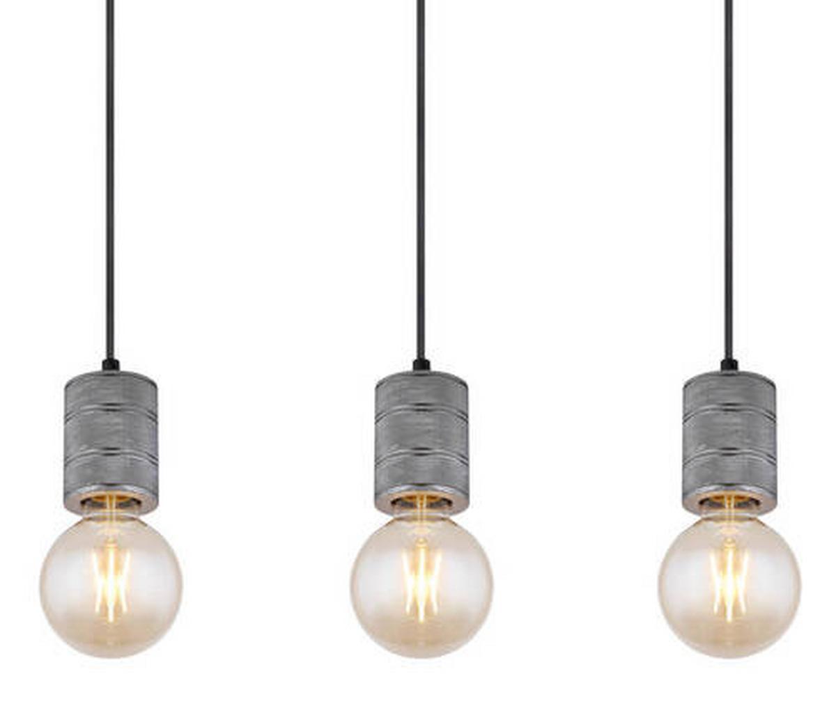 Hängeleuchte H. 120 Cm 5-Flammig - Silberfarben, Basics, Metall (115/10/120cm) - Globo