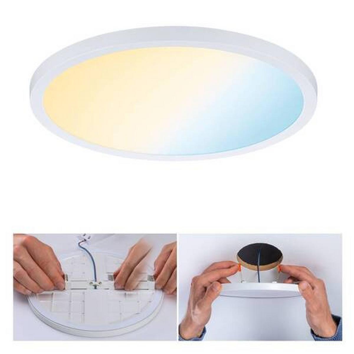 LED-Paneel Ø 23 cm Rund dimmbar - Weiß, Design, Kunststoff (23/1cm) - Paulmann