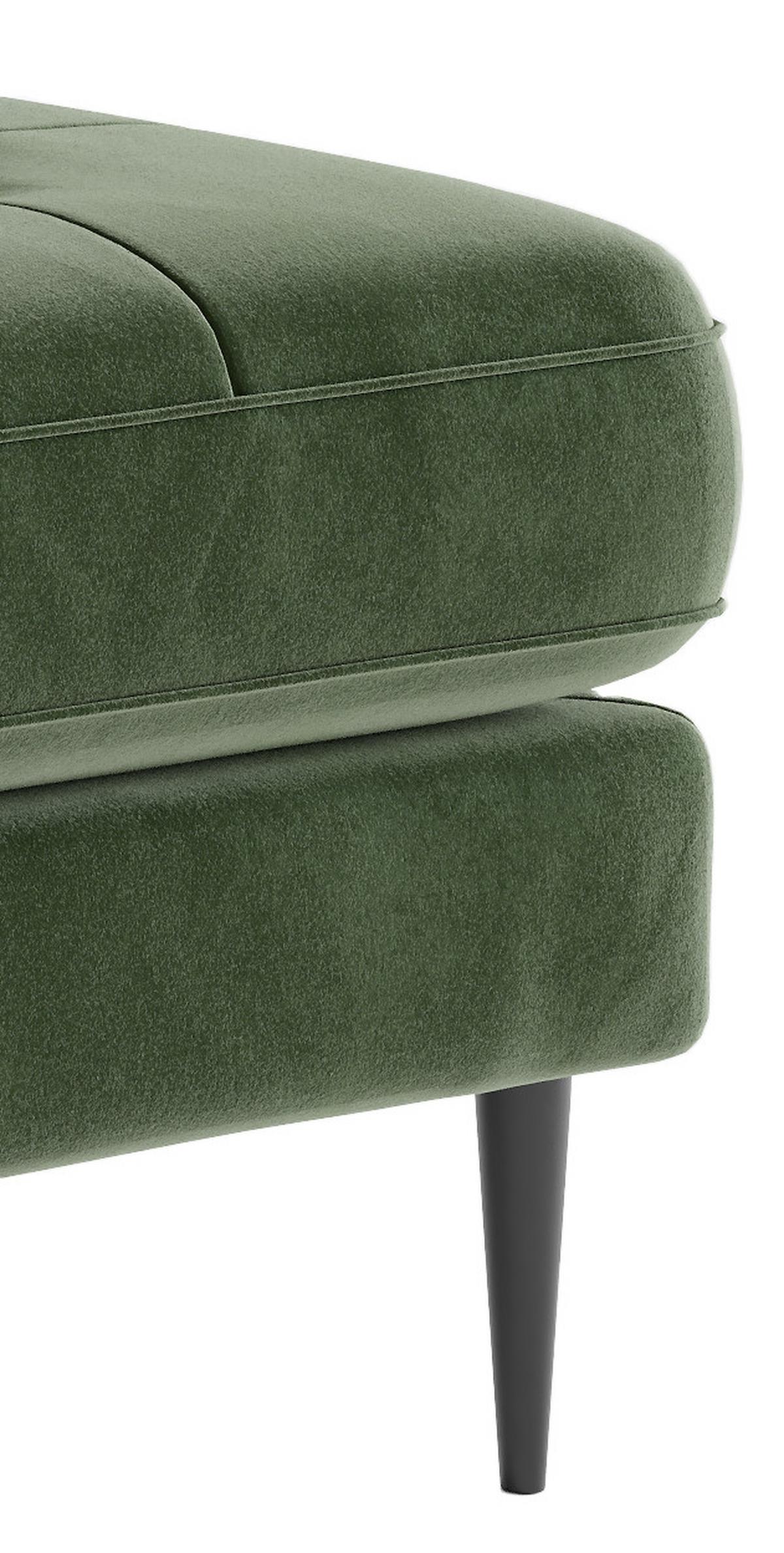Ecksofa Scott - Edelstahlfarben/Olivgrün, Design, Textil (205/259cm) - Livetastic