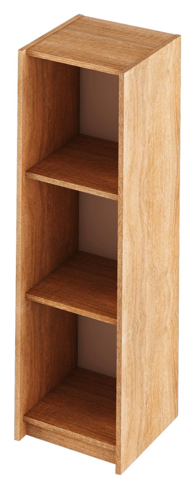 Regál na dokumenty AUREL - barvy dubu, Moderní, kompozitní dřevo (35/112/35cm)