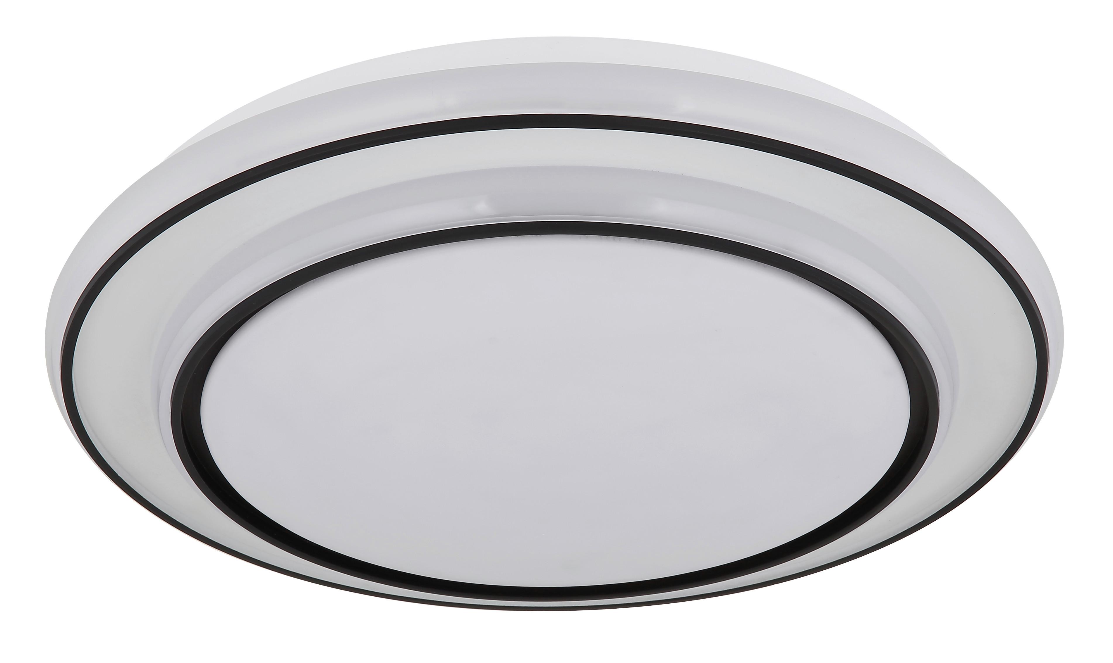 LED-Deckenleuchte 48136-24 - Schwarz/Weiß, KONVENTIONELL, Kunststoff/Metall (39/7cm) - Globo