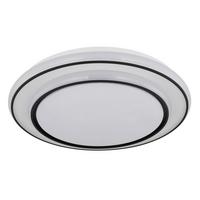 LED-Deckenleuchte 48136-24 - Schwarz/Weiß, KONVENTIONELL, Kunststoff/Metall (39/7cm) - Globo