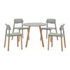 Dětská sedací souprava DESSY šedá - světle šedá, Moderní, dřevo/plast (60/48/60cm) - Bessagi Kids