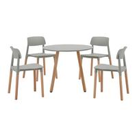 Dětská sedací souprava DESSY šedá - světle šedá, Moderní, dřevo/plast (60/48/60cm) - Bessagi Kids