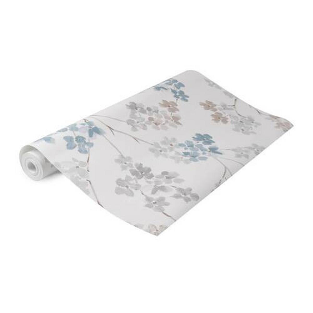 Vliestapete 2258-41 - Blau/Weiß, Basics, Papier/Kunststoff (52/1000cm)