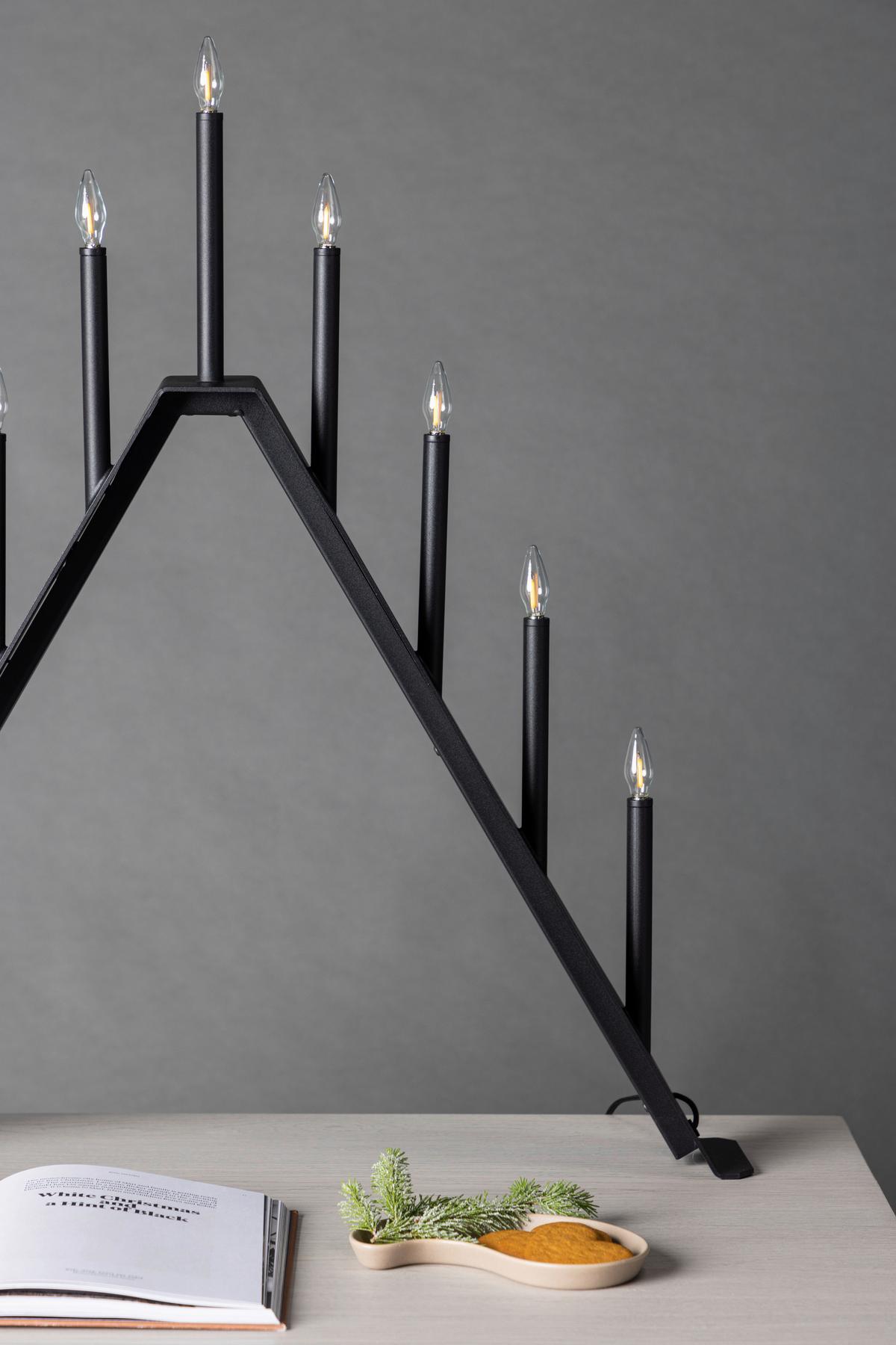 Adventskerzenhalter Åre - Schwarz, Basics, Kunststoff/Metall (64/64/7cm) - P & B