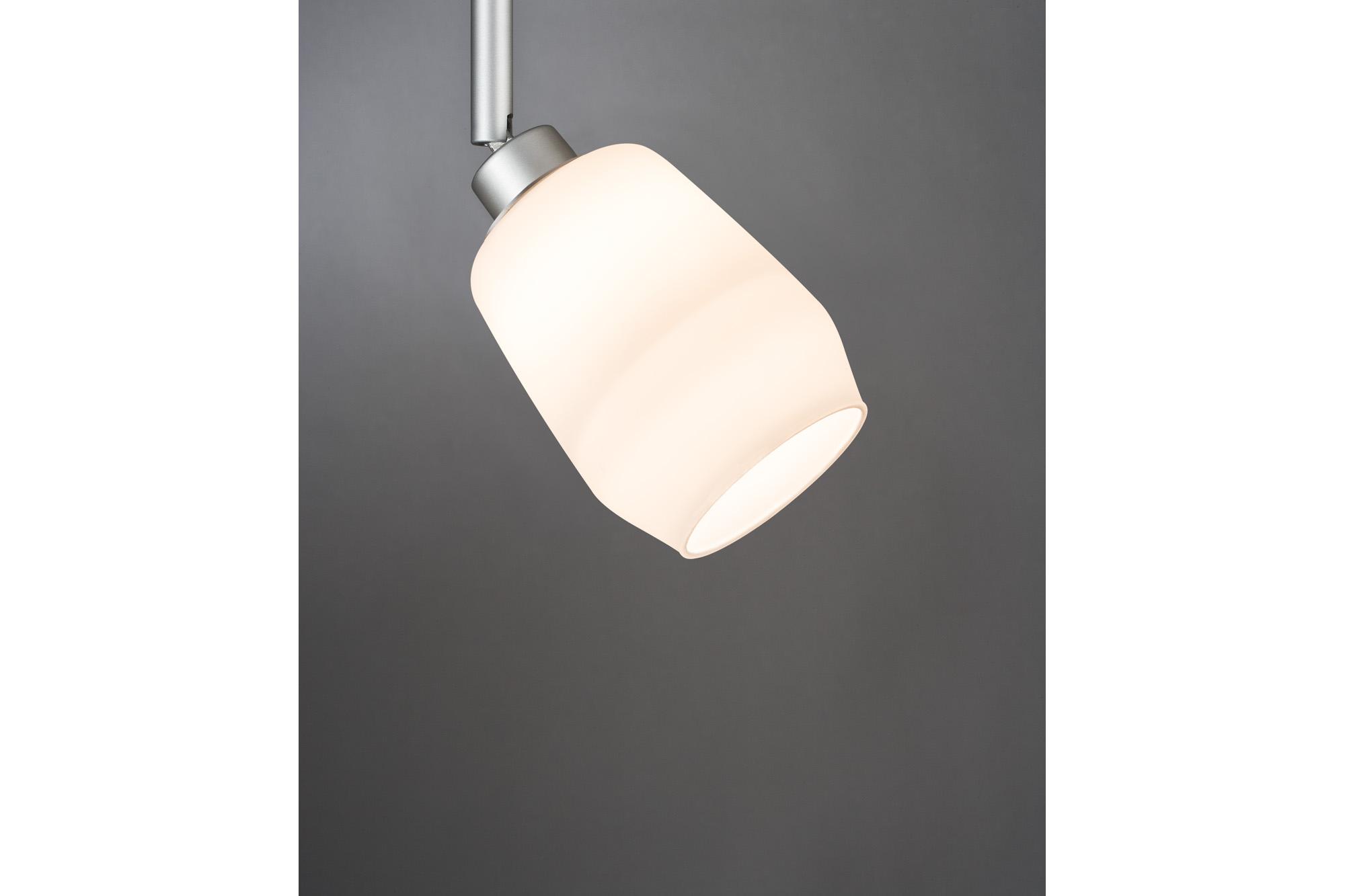 Schienensystem Urail Leuchtenschirm 95358 Weiß - Weiß, Design, Glas (8/9,5cm) - Paulmann