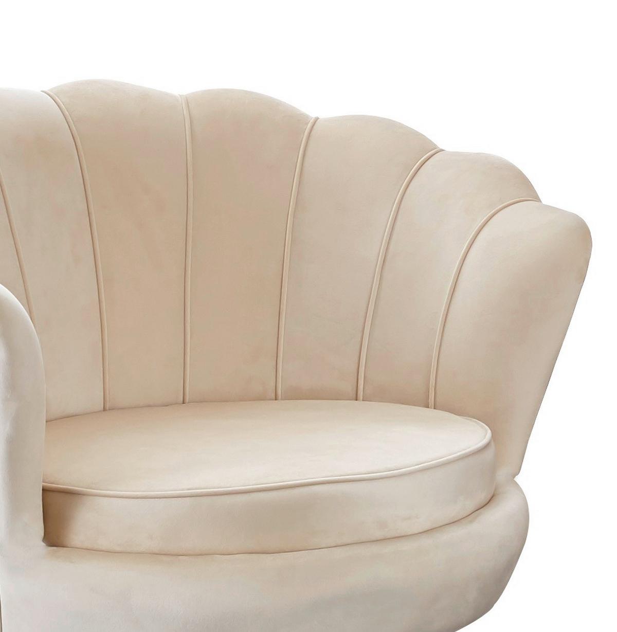 Sessel Beige B: 76 Cm - Beige/Goldfarben, MODERN, Textil (76/78/76cm) - Livetastic