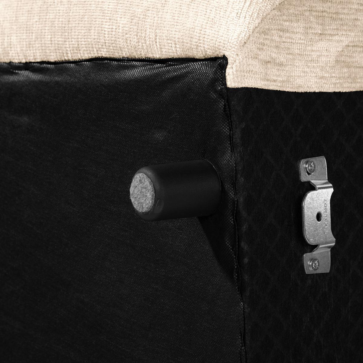 Ecksofa Fluffy, Creme S: 269x184 Cm - Creme/Schwarz, MODERN, Textil (269/184cm) - Trendmanufaktur