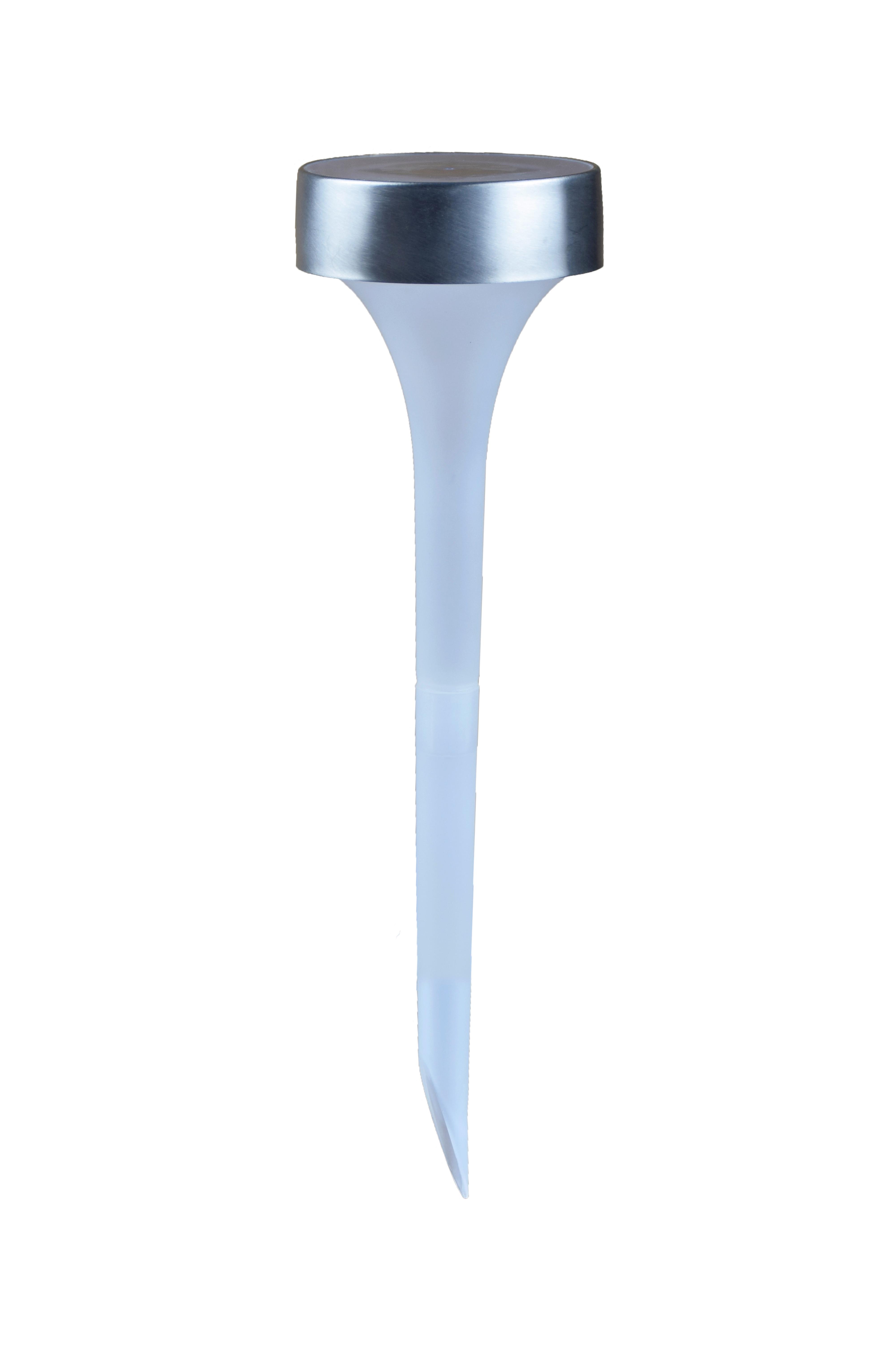 Solarleuchte mit Erdspieß Weiß Colton 1xled Multicolor - Weiß, KONVENTIONELL, Kunststoff/Metall (9,5/34cm) - Homezone