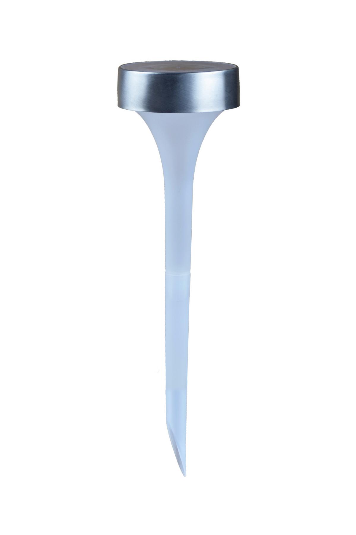 Solarleuchte mit Erdspieß Weiß Colton 1xled Multicolor - Weiß, KONVENTIONELL, Kunststoff/Metall (9,5/34cm) - Homezone