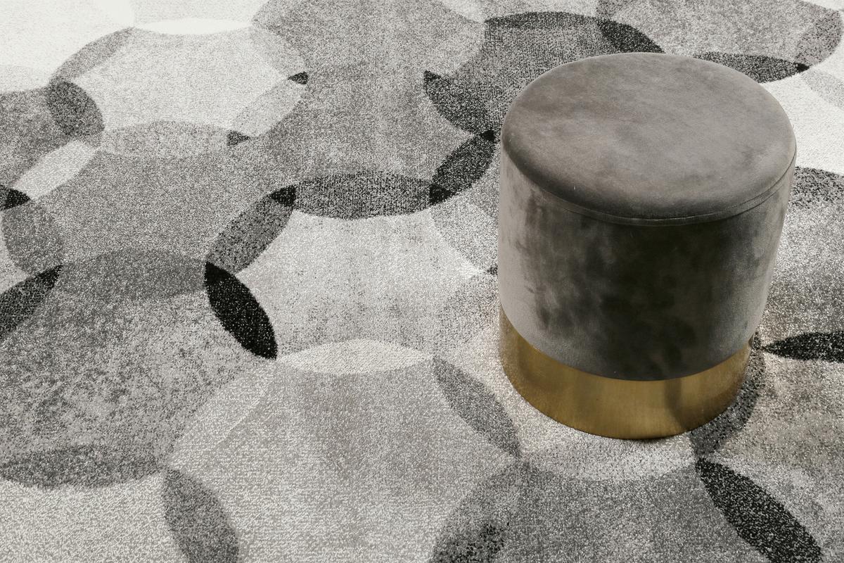 Webteppich Silber/grau Graphik Modernina 160x225 Cm - Dunkelgrau/Beige, Design, Textil (160/225cm) - Esprit