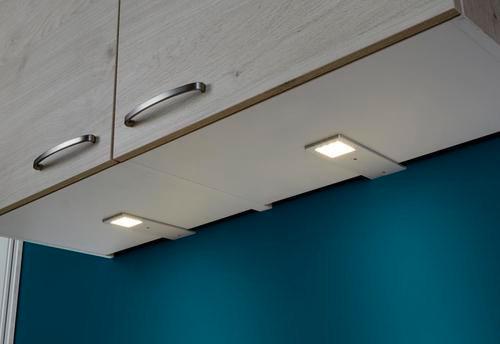 Unterbauleuchte 3x Led Kunststoff 24 V - Alufarben, MODERN, Kunststoff
