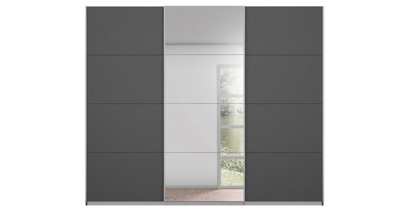 Schwebetürenschrank Mit Spiegel B: 271 cm Miami, Grau Metallic - Grau, MODERN, Holzwerkstoff (271/229/62cm) - Luca Bessoni