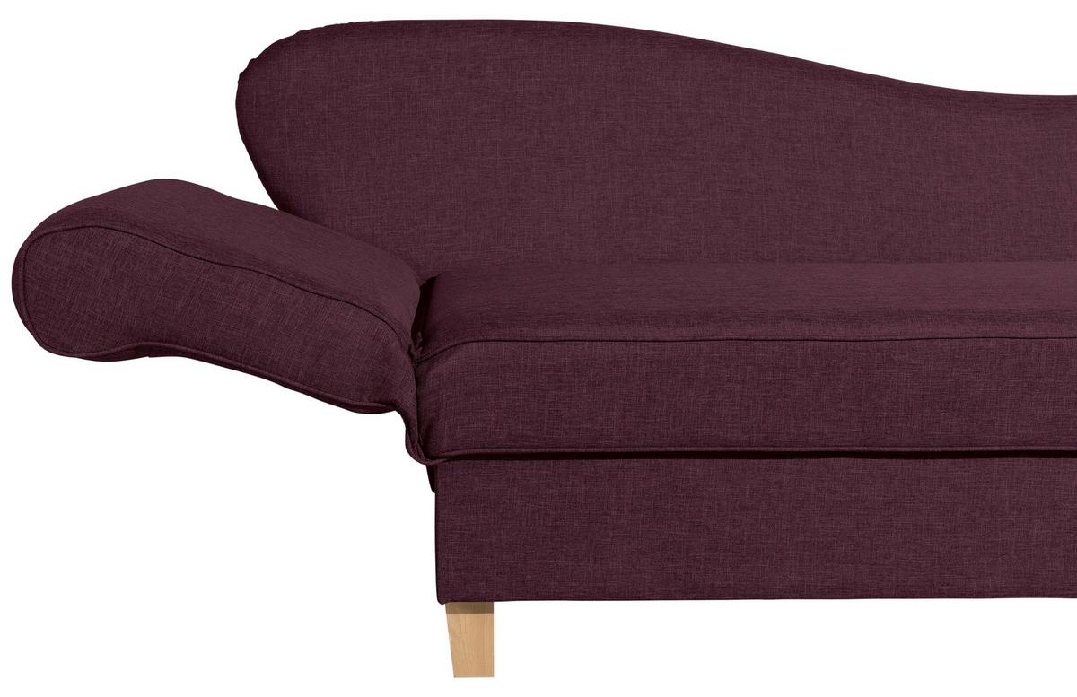 Recamiere Selma Dunkelrot Li. Mit Bettkasten+schlaffunktion - Buchefarben/Dunkelrot, Design, Textil (190/88/82cm) - Max Winzer