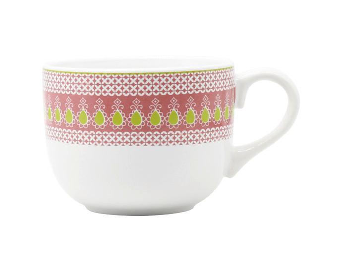 Hrnek Maja, 500ml - zelená/červená, Lifestyle, keramika (11/8,5cm) - Modern Living