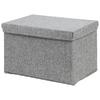 SKLADACÍ BOX CINDY - CA. 23L -EXT- - sivá, Modern, kartón/textil (38/26/24cm) - Mömax