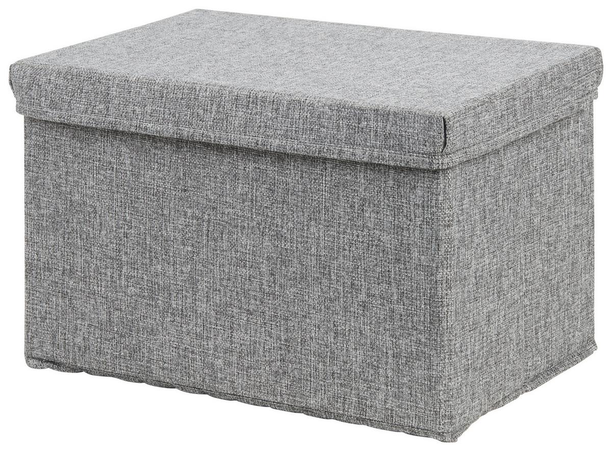 SKLADACÍ BOX CINDY - CA. 23L -EXT- - sivá, Modern, kartón/textil (38/26/24cm) - Mömax