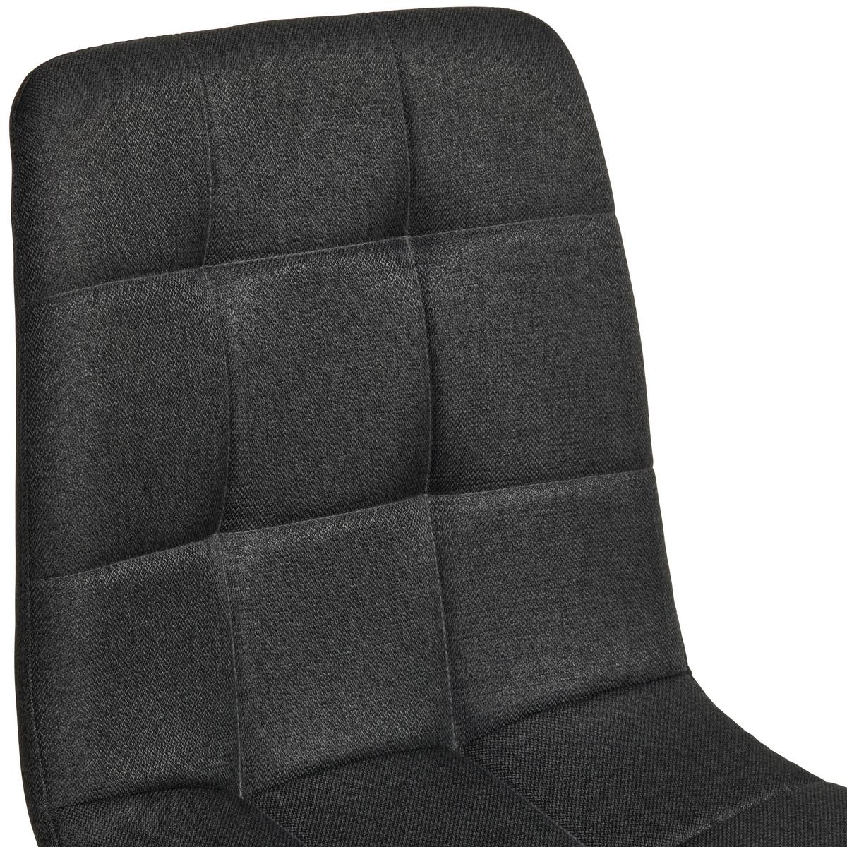 Vierfußstuhl Empoli Leinenoptik Grau, B: 44,5 Cm - Schwarz/Grau, KONVENTIONELL, Holz/Textil (44,5/86/54,5cm) - Livetastic