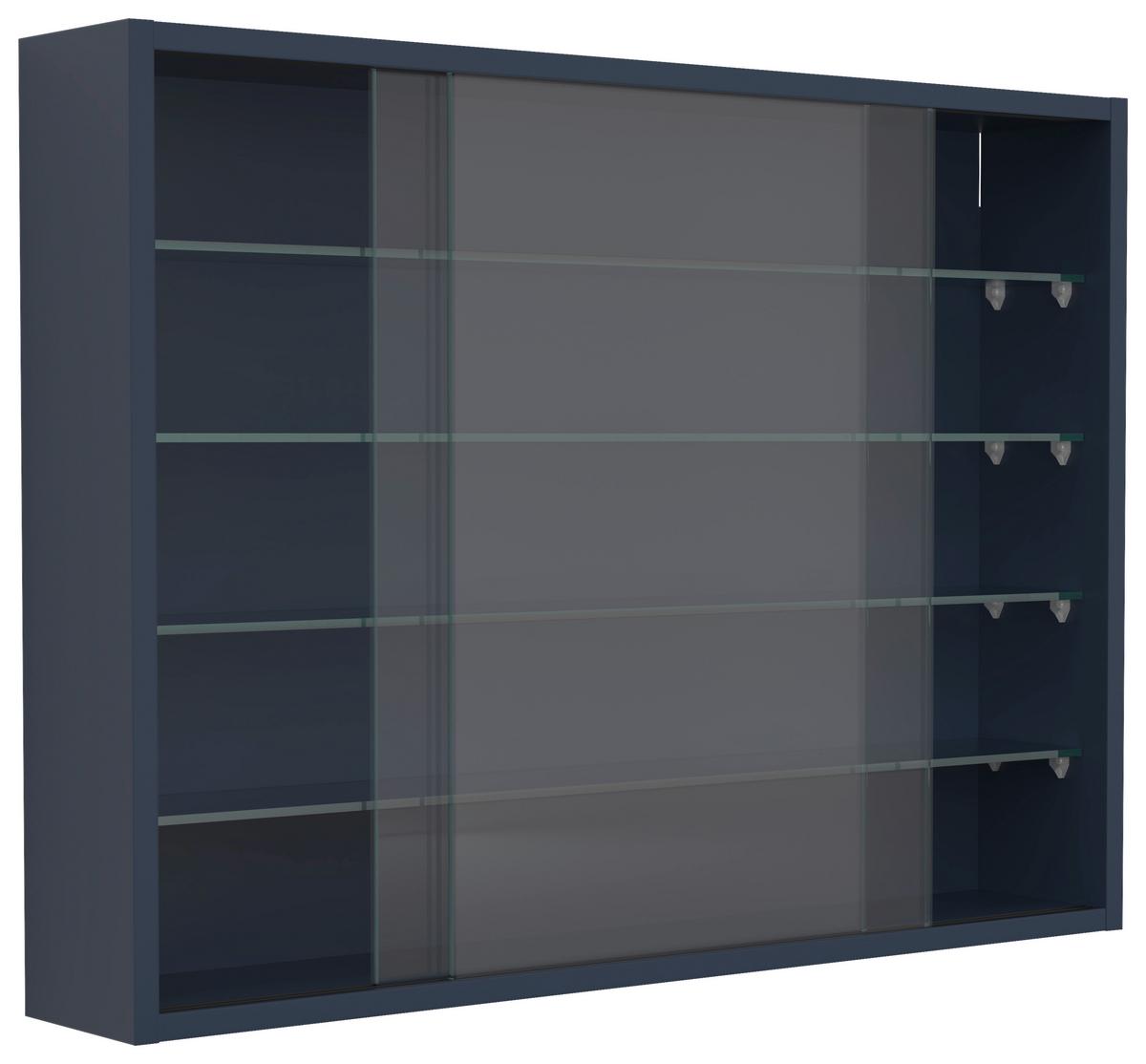 Hängevitrine Drivalo Anthrazit B: 75 Cm - Transparent/Anthrazit, Design, Glas/Holzwerkstoff (75/55/12cm) - MID.YOU