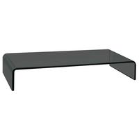 TV-Aufsatz Hagen Glas Schwarz BxHxT 55x11x25 cm Max. 30 Kg - Schwarz, MODERN, Glas (55/11/25cm)