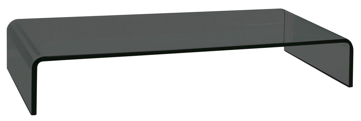 TV-Aufsatz Hagen Glas Schwarz BxHxT 55x11x25 cm Max. 30 Kg - Schwarz, MODERN, Glas (55/11/25cm)