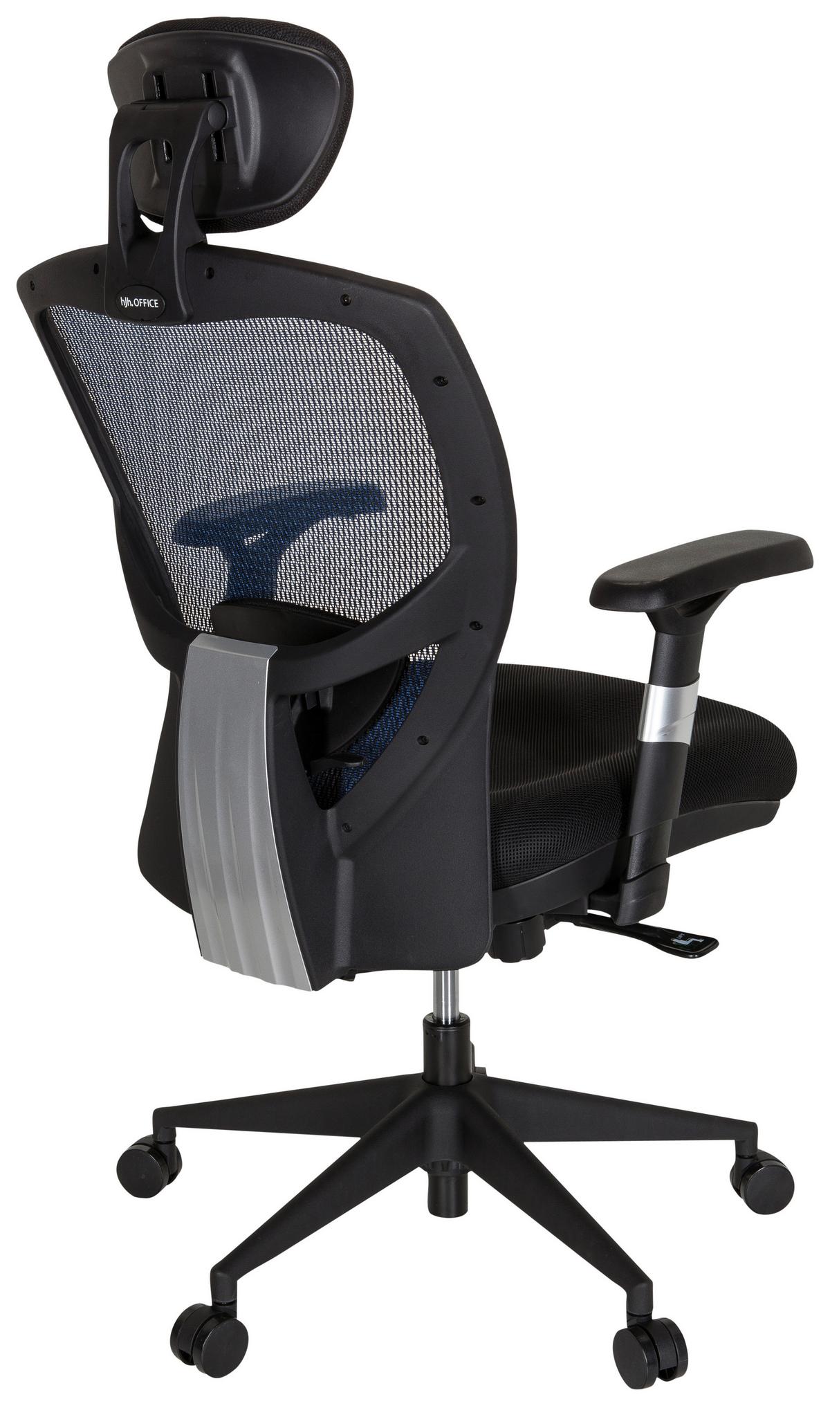 Bürostuhl Venus Base Blau/schwarz Bis 120 Kg - Blau/Schwarz, Basics, Kunststoff/Textil (66/117/65cm) - MID.YOU