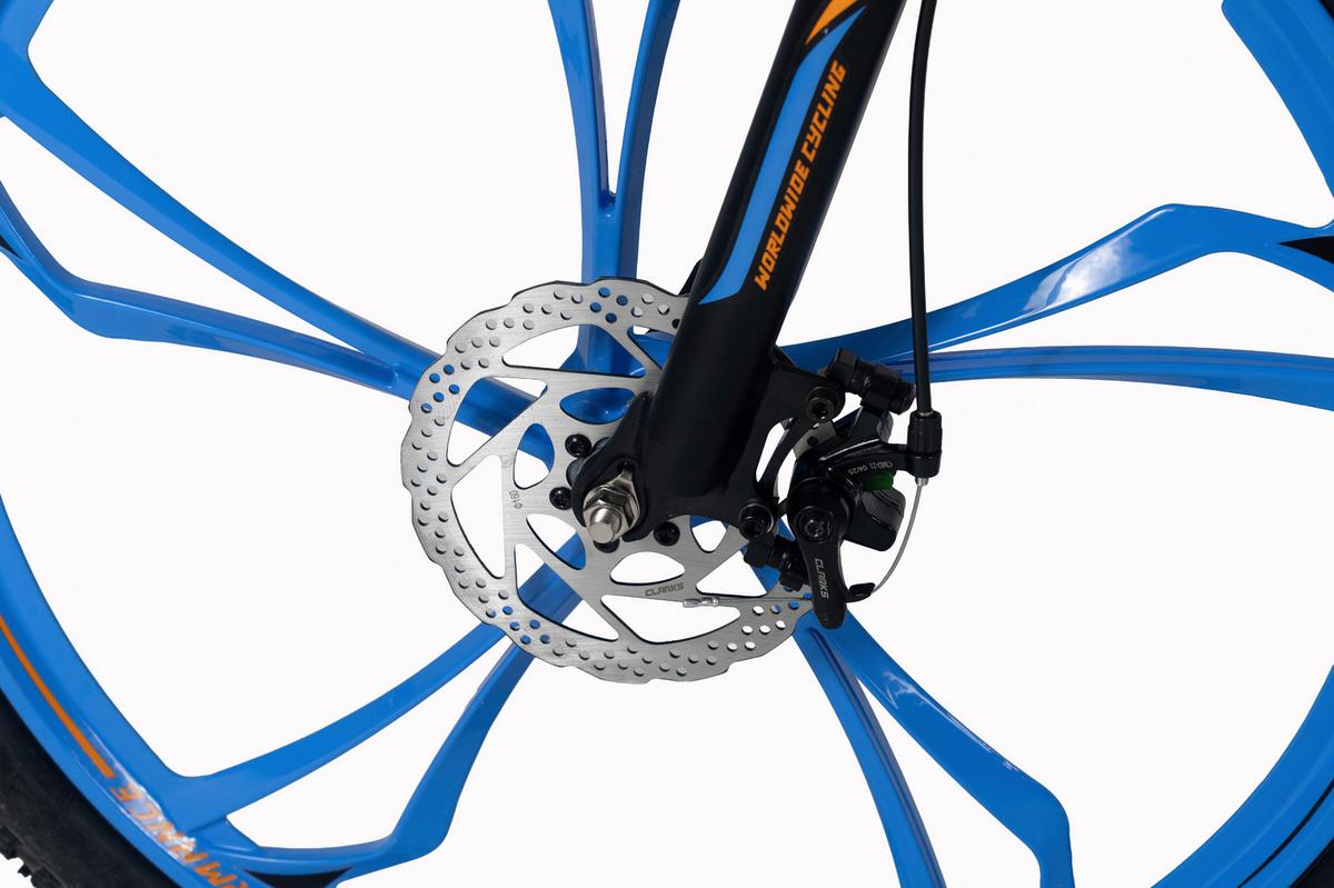 Mountainbike 26'' WYLD Topspin schwarz/blau - Schwarz, MODERN, Metall (25cm)