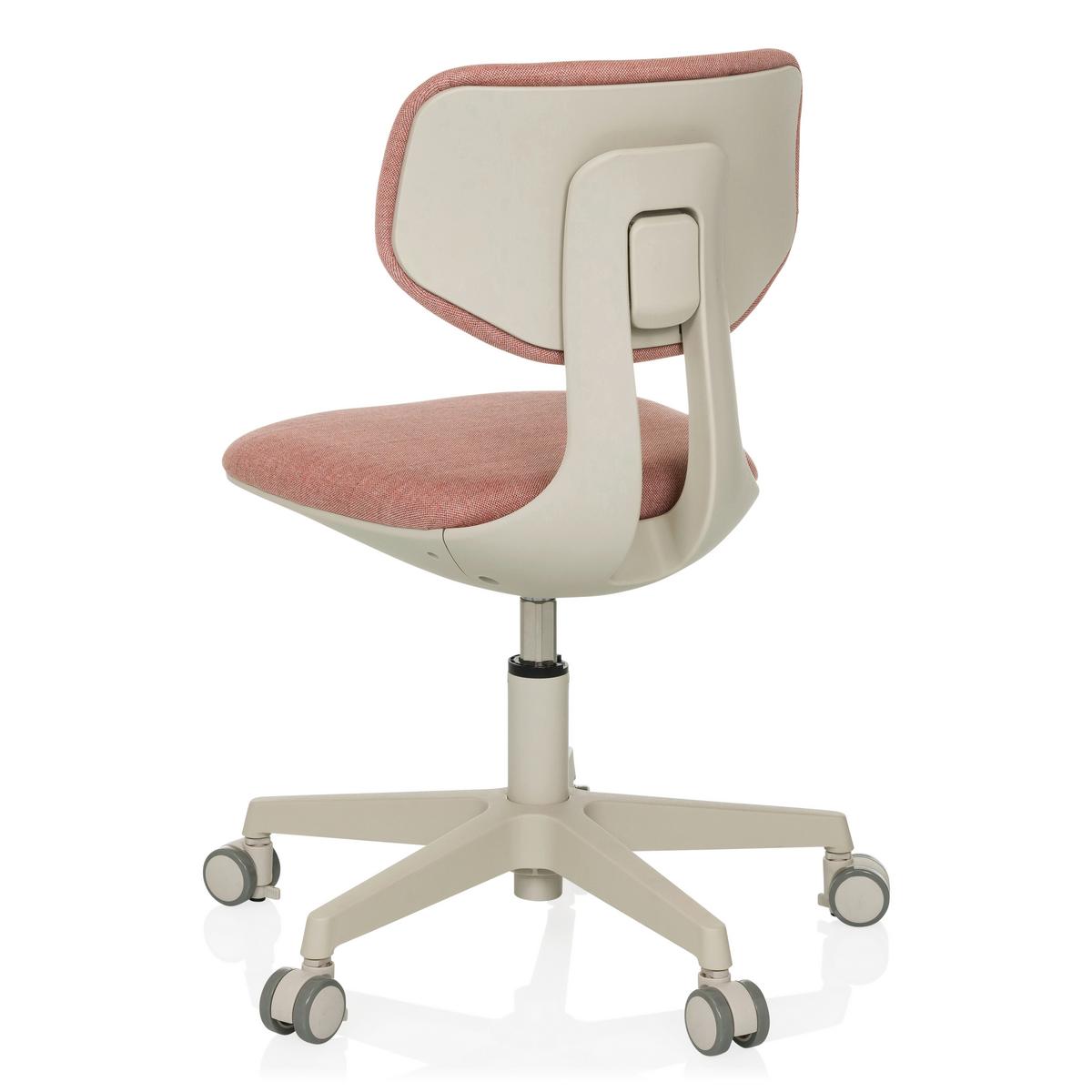 Jugenddrehstuhl Kiddy Classic Rosa B: 52 cm - Creme/Rosa, MODERN, Kunststoff/Textil (52/70 - 79/52cm) - MID.YOU