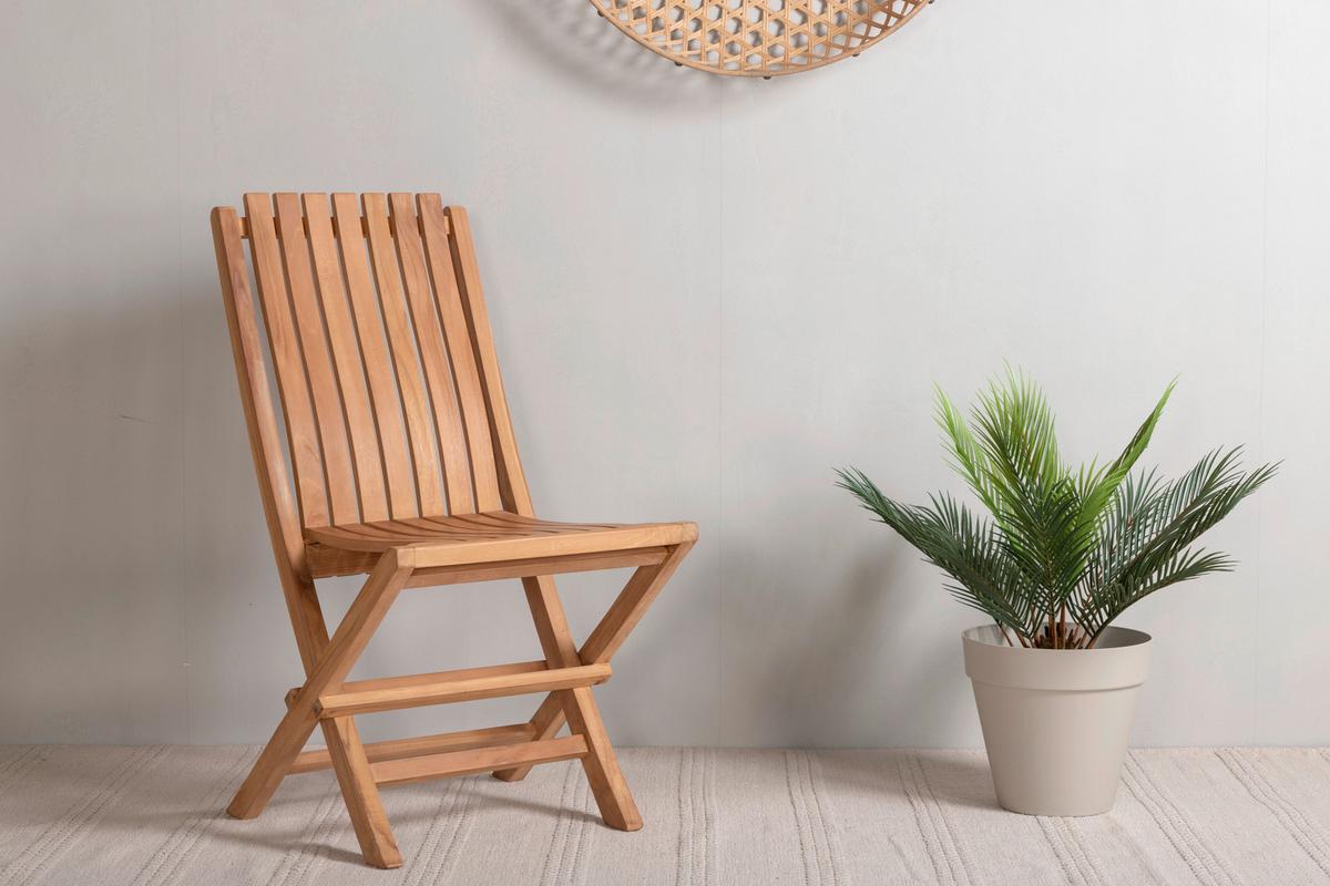 Gartensessel Klappbar Ghana Holz - Teakfarben, KONVENTIONELL, Holz (43/98/47cm) - Gardenson