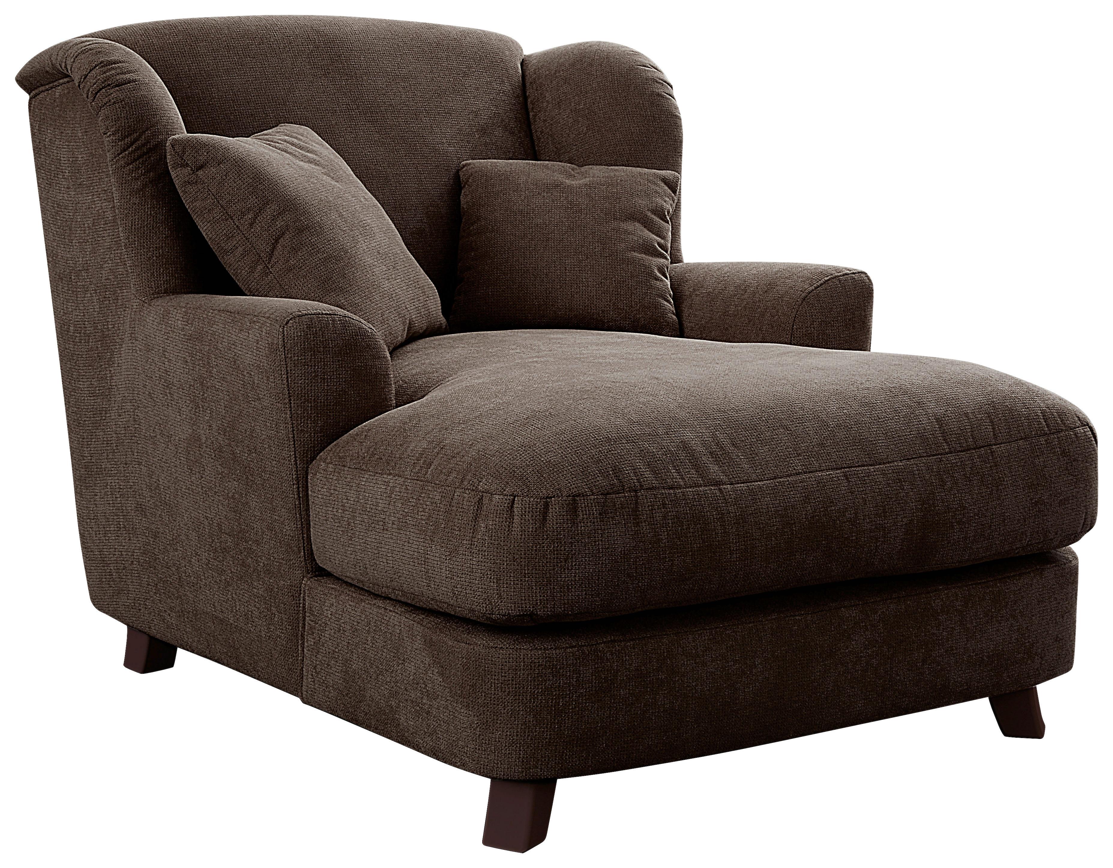 XXXL-Sessel Asado dunkelbraun teilmassiv, B: 109 cm - Dunkelbraun, MODERN, Holzwerkstoff/Textil (109/104/145cm) - Sit & More