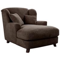 XXXL-Sessel Asado dunkelbraun teilmassiv, B: 109 cm - Dunkelbraun, MODERN, Holzwerkstoff/Textil (109/104/145cm) - Sit & More