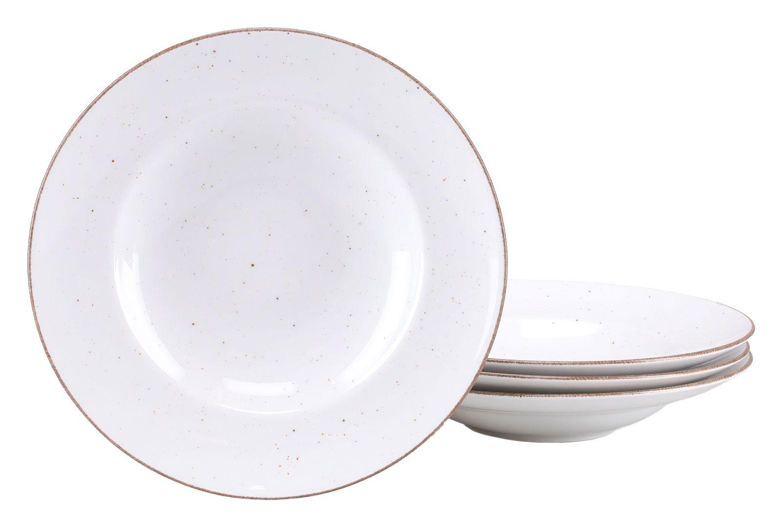 Pastateller Vintage Nature Porzellan, Creme, 4 Stück - Creme, Basics, Keramik (27cm) - Creatable