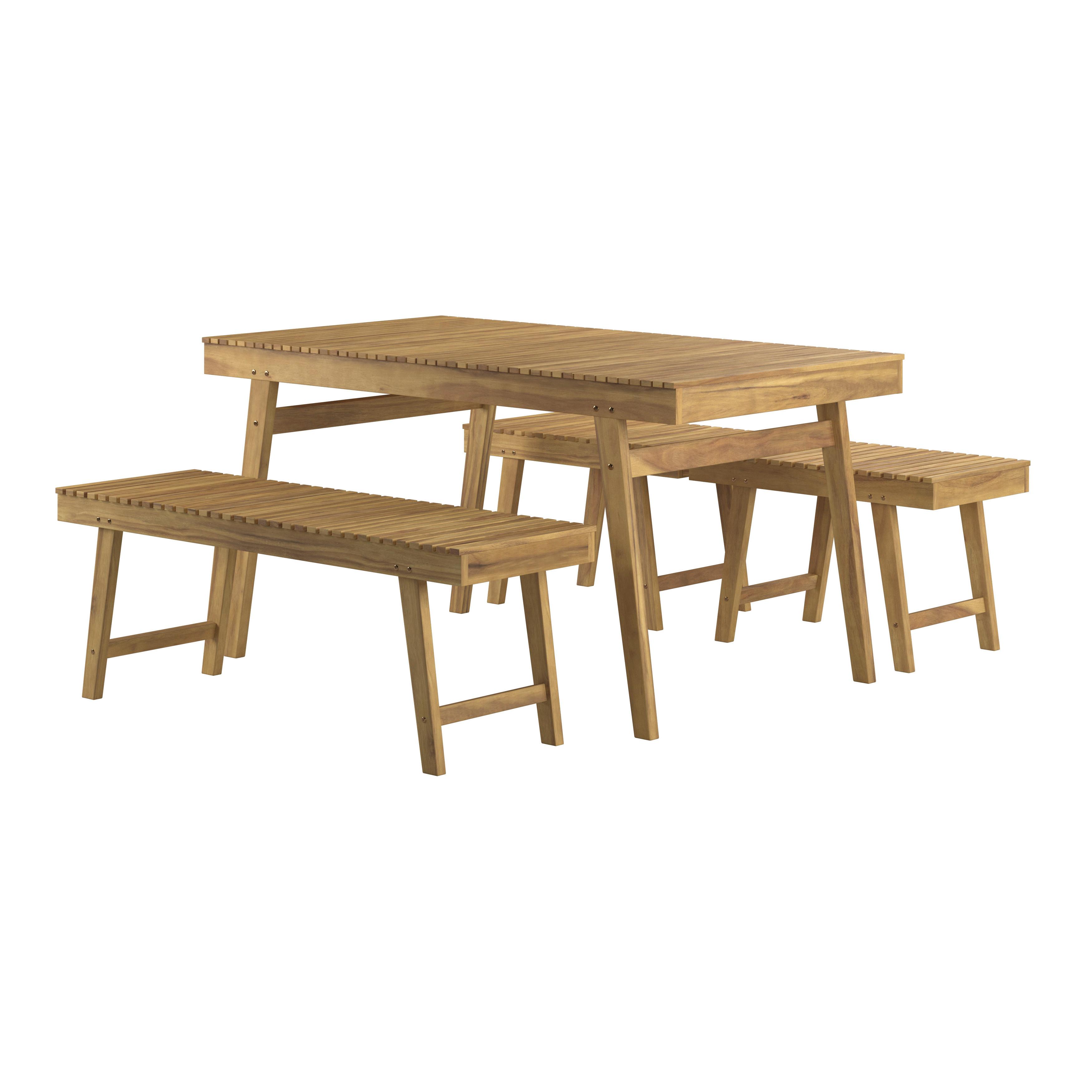 Gartenset Algier - Akaziefarben, MODERN, Holz (140/73/80cm) - Beldano