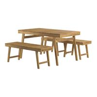 Gartenset Algier - Akaziefarben, MODERN, Holz (140/73/80cm) - Beldano
