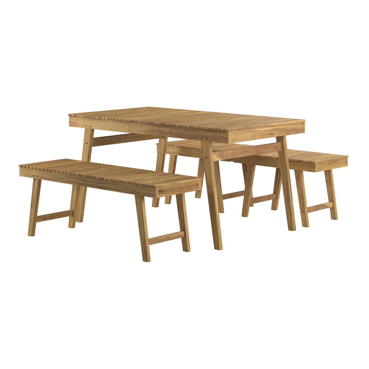 Gartenset Algier - Akaziefarben, MODERN, Holz (140/73/80cm) - Beldano