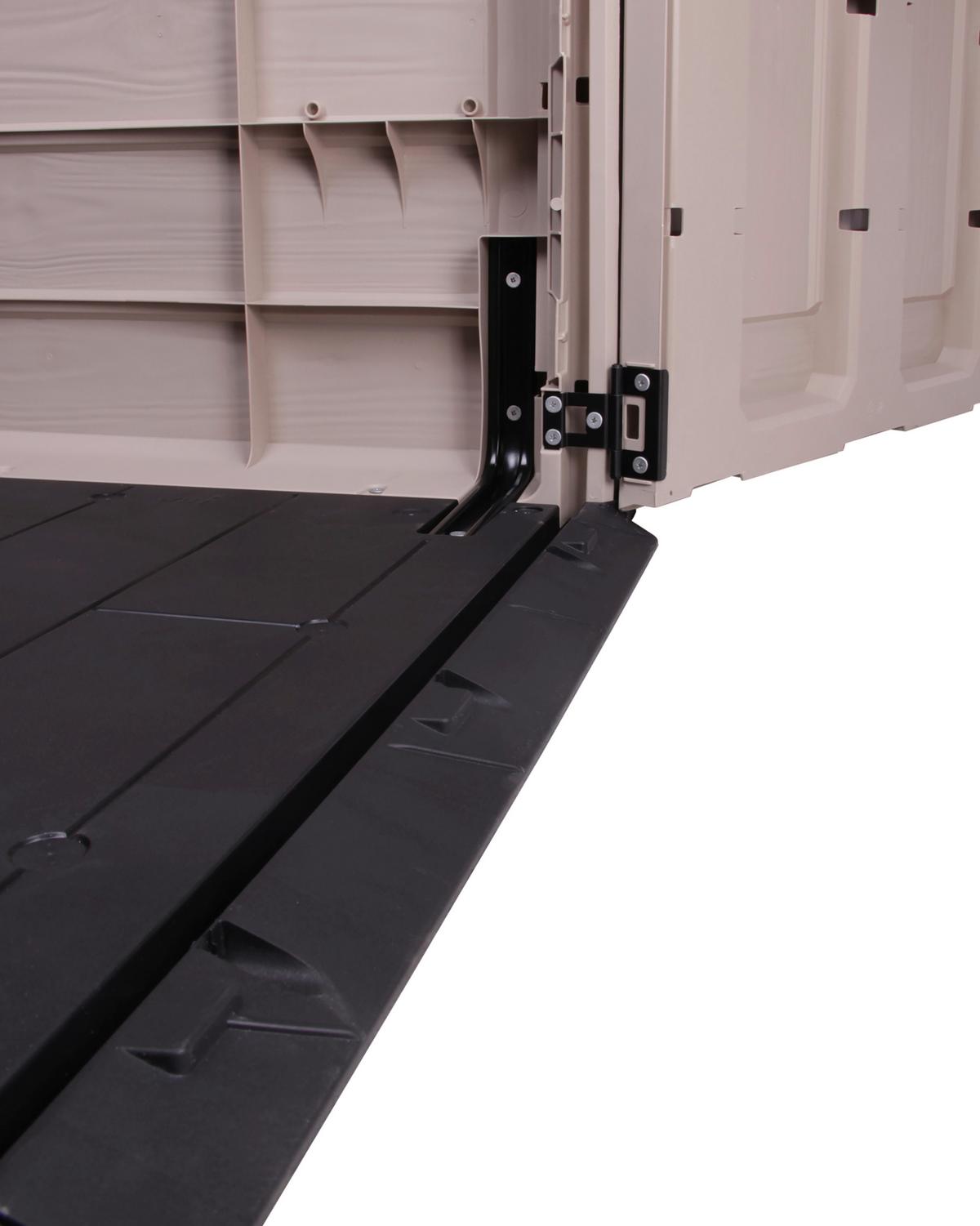 Mülltonnenbox für 2 Tonnen BxHxT 177x134x113 cm - Beige/Grau, Basics, Kunststoff (177/134/113cm)