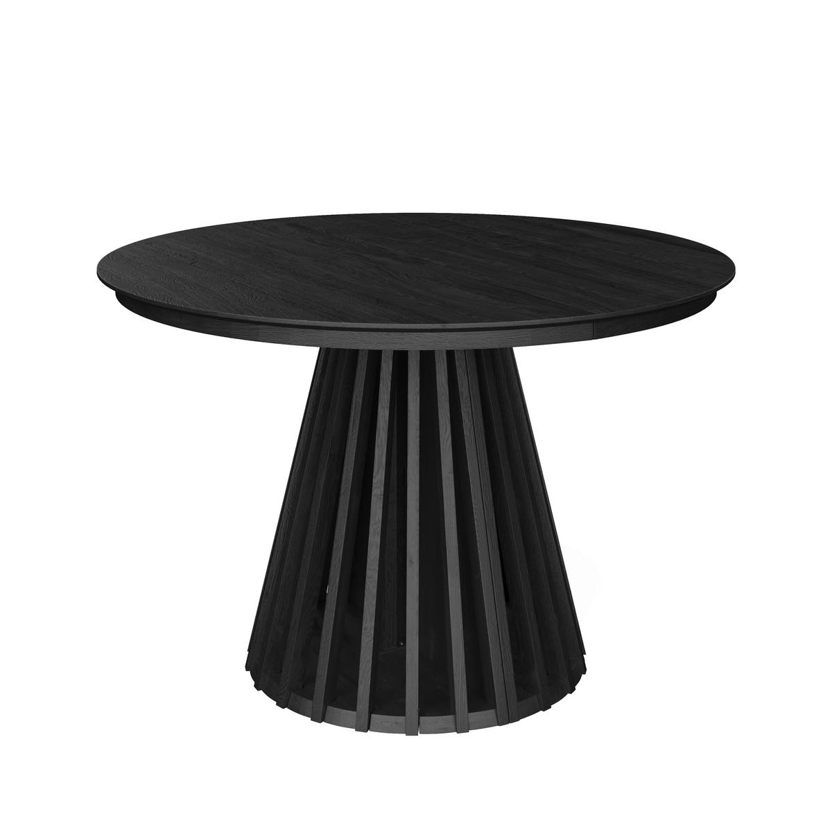 Rozťahovací stôl ENNIO 120 - čierna, Modern, drevo/kompozitné drevo (120-160/120/76cm) - Bessagi Home