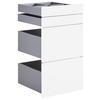 Schubladeneinsatz Unit Weiß B: 45,3 cm 4 Fächer - Weiß Hochglanz, MODERN, Holzwerkstoff (45,3/83/47cm) - Ondega