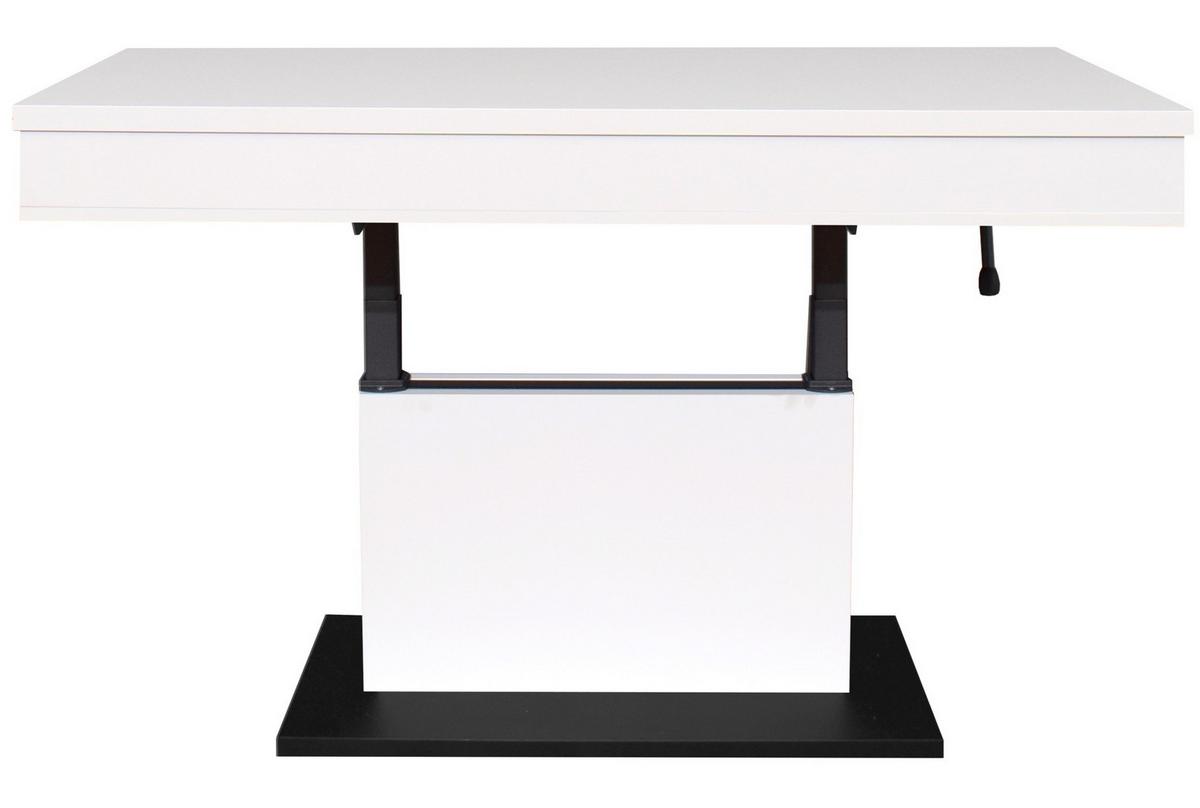 Couchtisch Lift Schwarz/Eiche Artisan B: 110cm - Schwarz/Eiche Artisan, Design, Holzwerkstoff/Metall (110/58-77/60cm) - MID.YOU