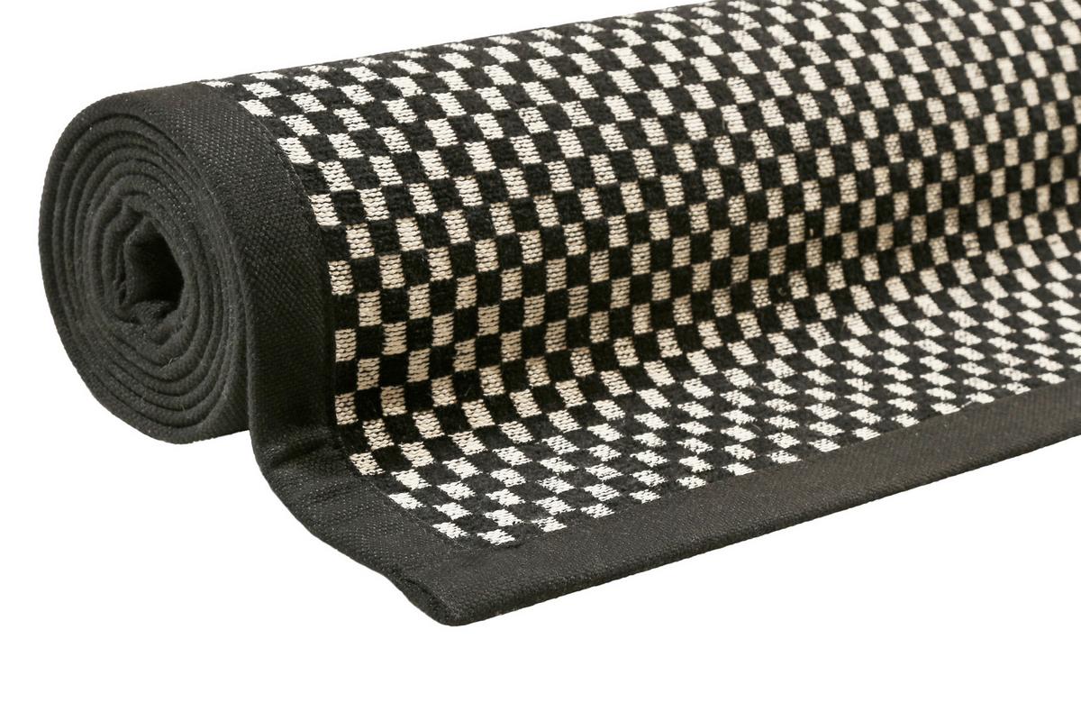 Handwebteppich Schwarz, Bxl: Ca. 160x230 Cm - Schwarz, Trend, Textil (160/230cm) - Esprit