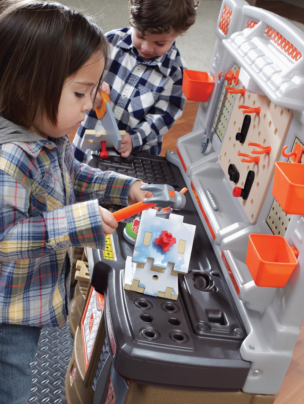 Kinderwerkbank Braun, B/H/T: 97,8x86,4x86,4cm - Braun/Grau, KONVENTIONELL, Kunststoff (97,8/86,4/86,4cm) - Ambia Garden