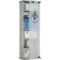 Medizinschrank Gusal XXL Betonoptik 31x92cm versperrbar - Grau, Basics, Glas/Holzwerkstoff (31/92/18cm) - MID.YOU