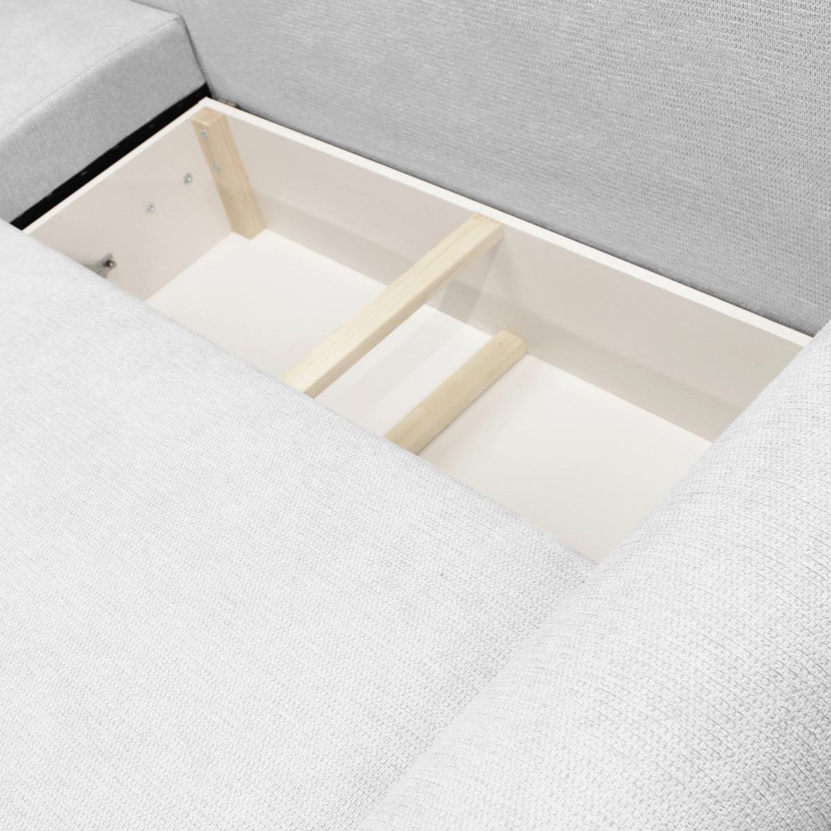 Ecksofa Velo Creme S: 160x250 cm - Creme/Schwarz, Design, Textil (160/250cm) - MID.YOU