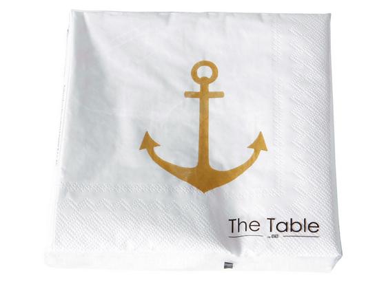 Serviette Anchor - Goldfarben/Schwarz, LIFESTYLE, Papier (33/33cm) Serviette Anchor - Goldfarben/Schwarz, LIFESTYLE, Papier (33/33cm)