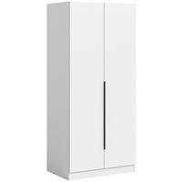 Šatníková skriňa Kopenhagen biela - čierna/biela, Modern, kompozitné drevo (80/181/52cm) - MID.YOU